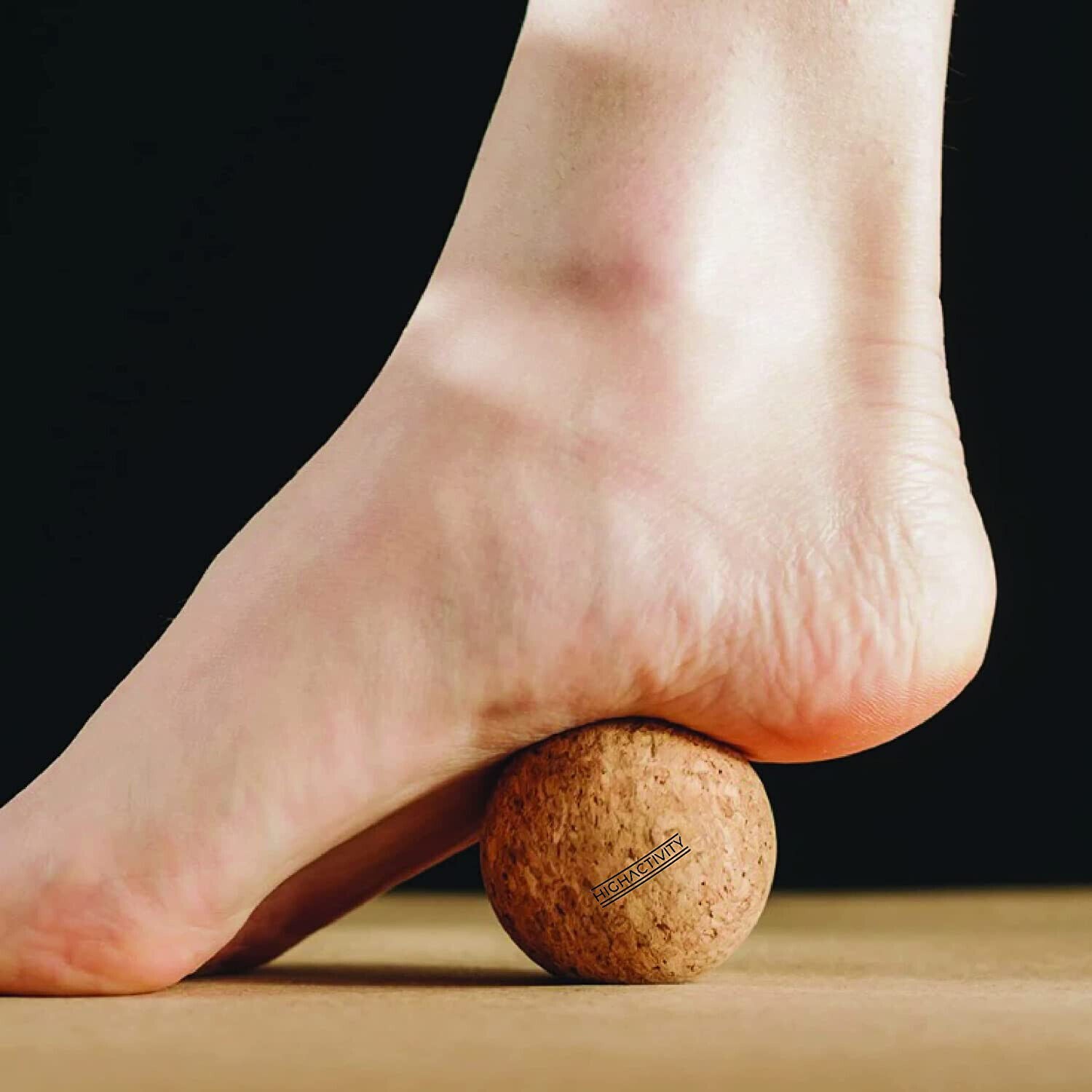100% Natural Cork Massage Ball For Pain, Workout Recovery, MultiPurpose 65mm