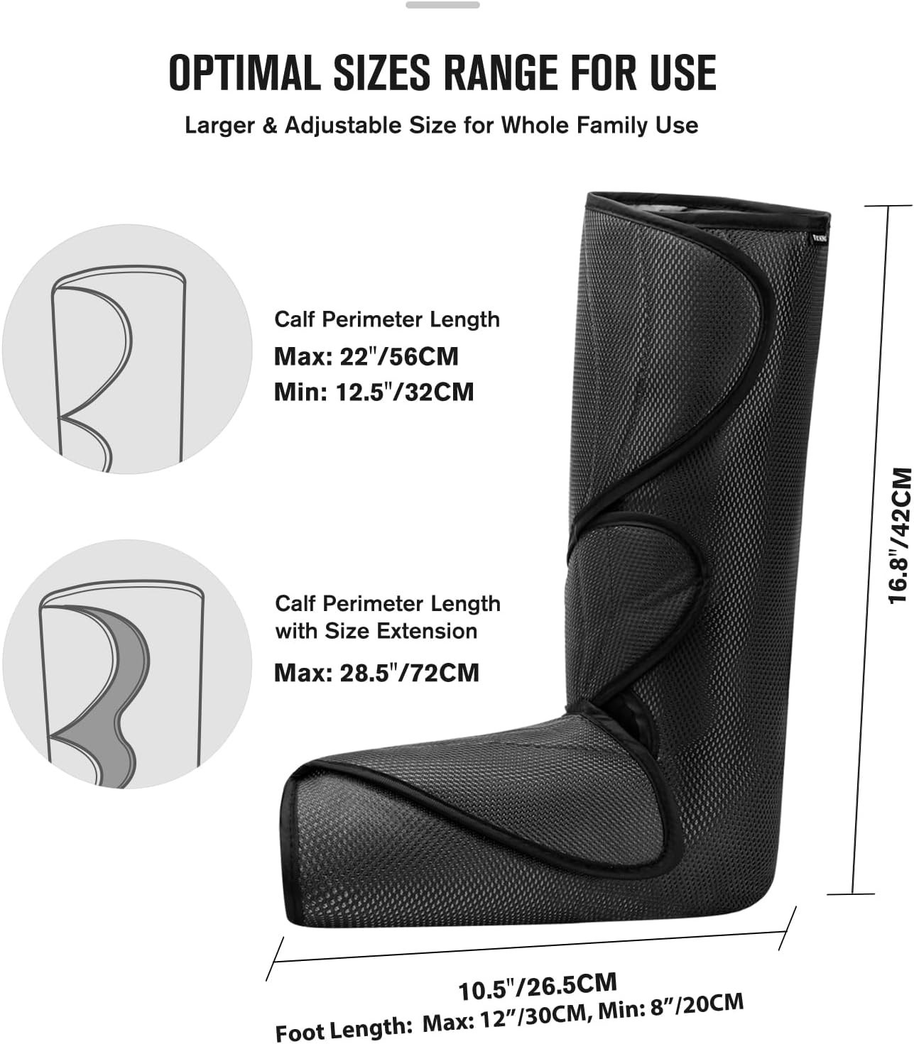 Adjustable Air Compression Foot and Calf Massager – Perfect Gift for Loved Ones