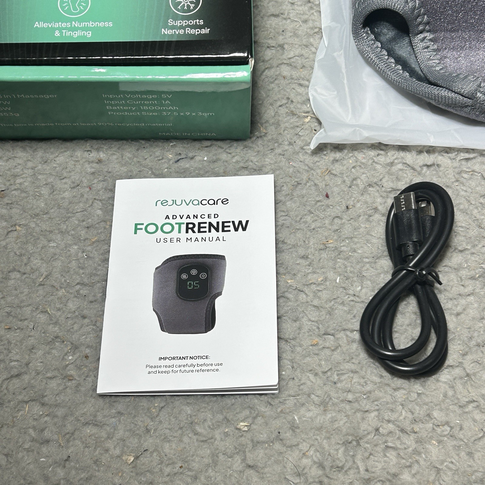 RejuvaCare Advanced Foot Renew 3 in 1 Foot Nerve Relief Massager in Box