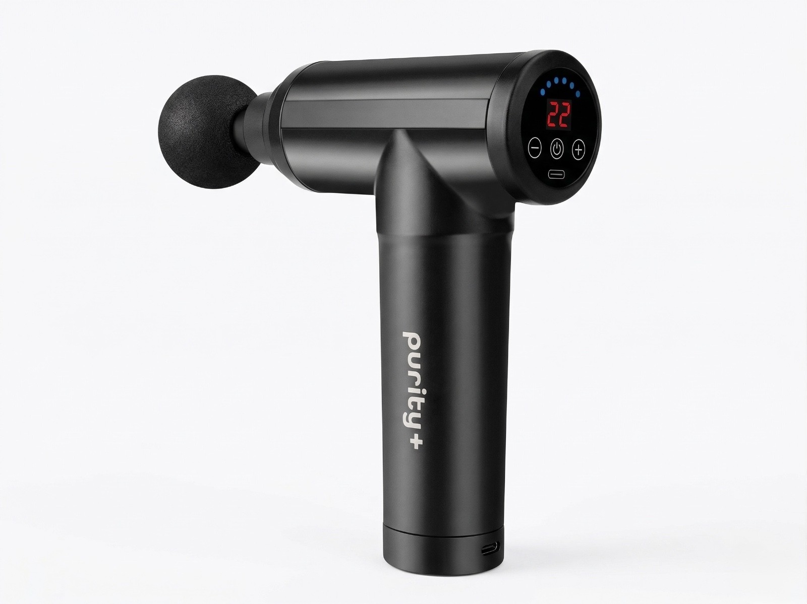 Purity+ Portable Massage Gun – 22 Speeds Deep Tissue Massager with Case