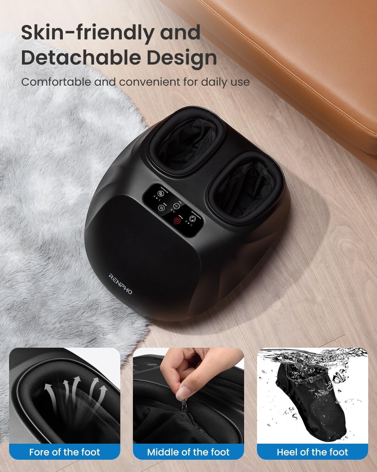 RENPHO Shiatsu Foot Massager With Heat & Remote Deep Kneading Mother’s day Gift
