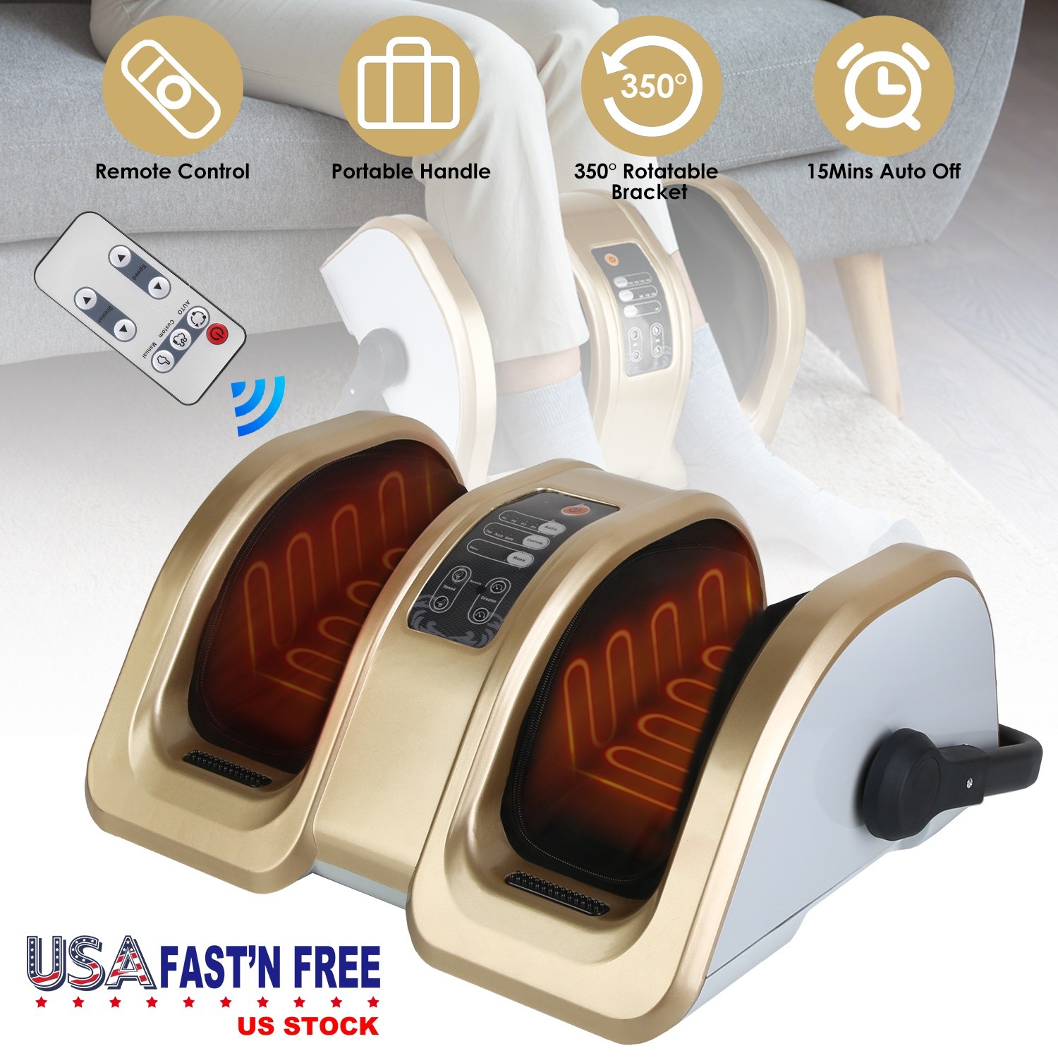 Back Massager w/ Heat, Neck Back Massager for Deep Tissue