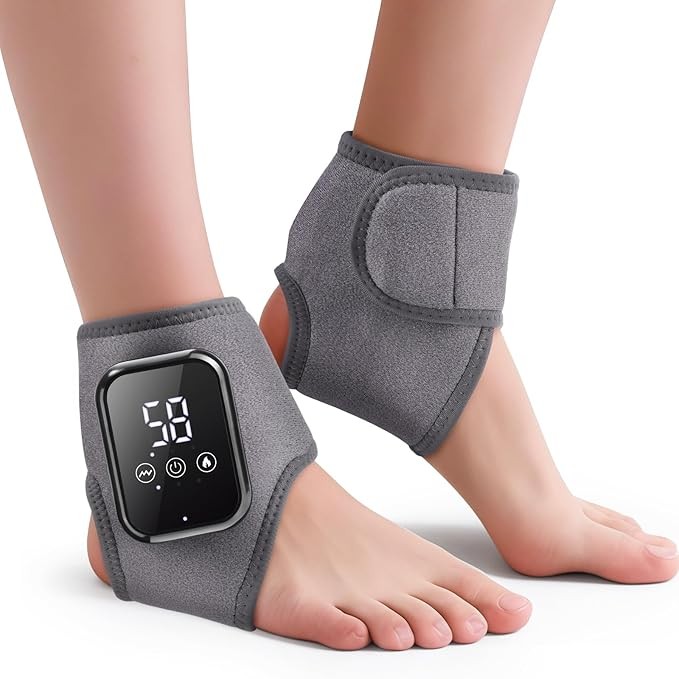 2026 Cordless Foot Ankle Massager Pain Relief w/ 3 Heat Levels 3 Vibration Modes