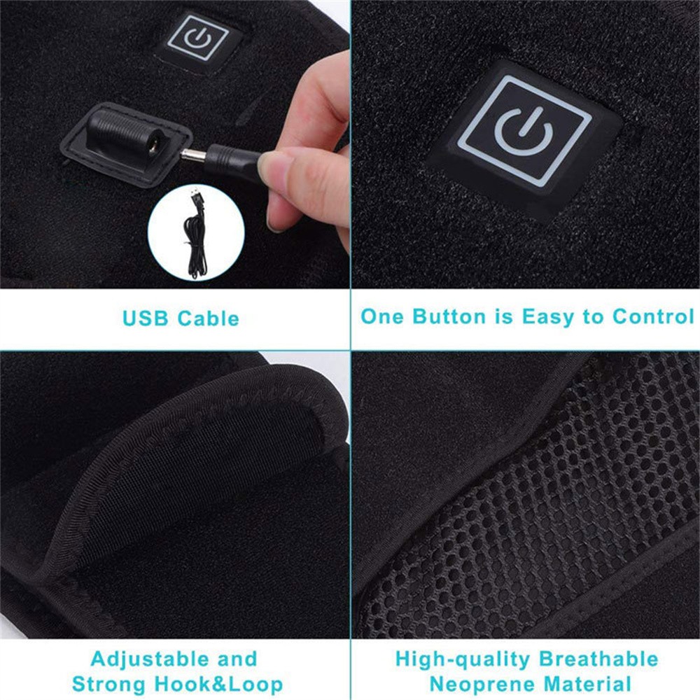 Cordless Heating Pad Lower Back Brace Massager w/Heat Rechargeable Heating Belt