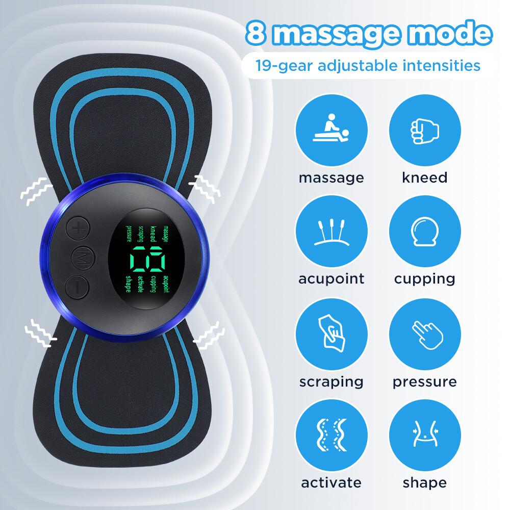 Electric Pulse Massager full body Muscle Stimulator Pain Relief Therapy Machine