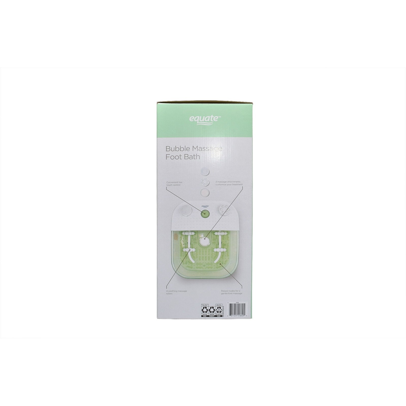 Equate Toe Touch Control Bubble Massage Foot Soak & Bath Device (FB-62)™