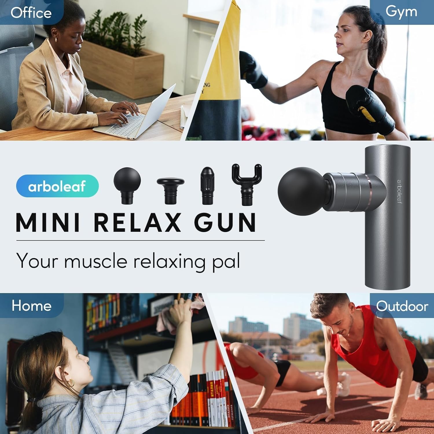 Ultra-Lightweight Handheld Massage Gun with Long Battery Life Configuration