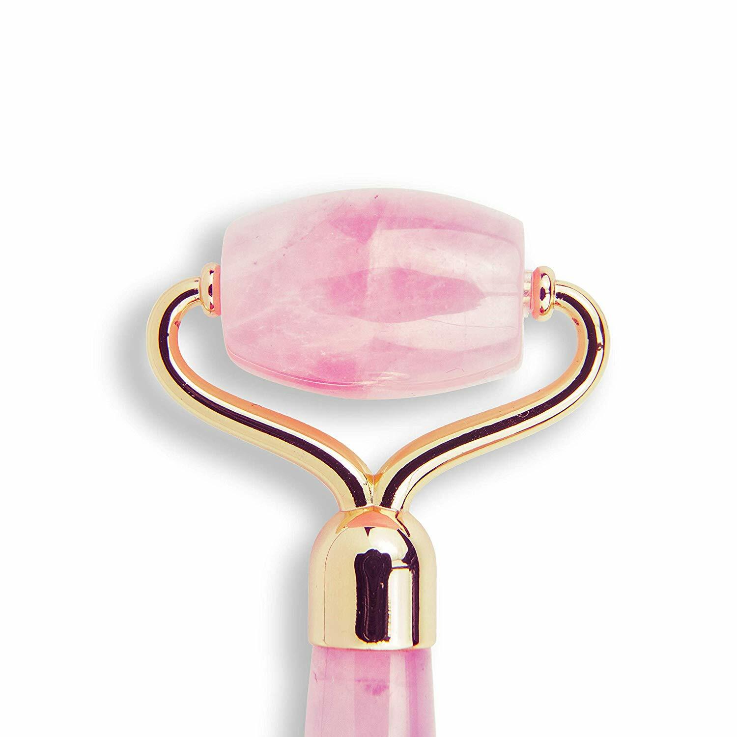 Natural Jade Roller GUA SHA Premium Face Eye Neck Beauty Massager Rose Gold Tool