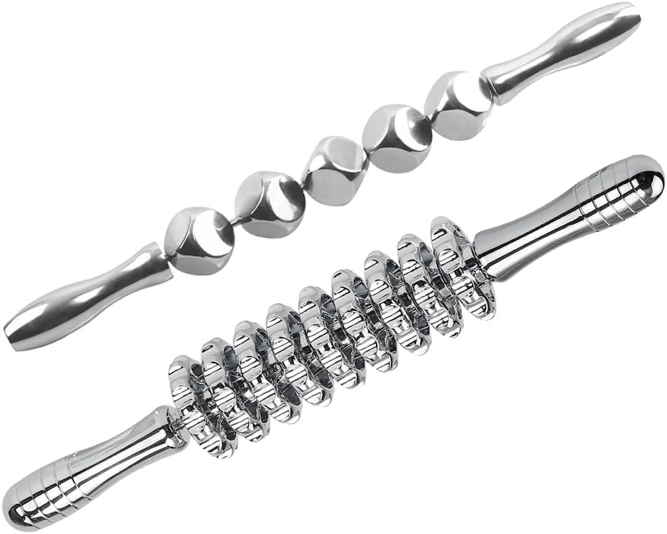 2PCS Stainless Steel Massage Rollers Ice Body Sculpting Cellulite Massager – NEW