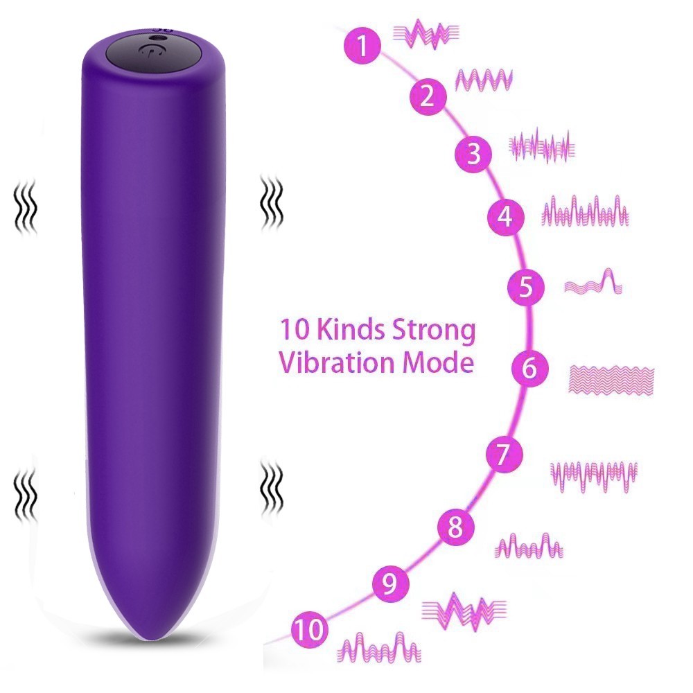 Women Mini Powerful Bullet Shape 10 Speed Vibrating Neck Body Massage Personal