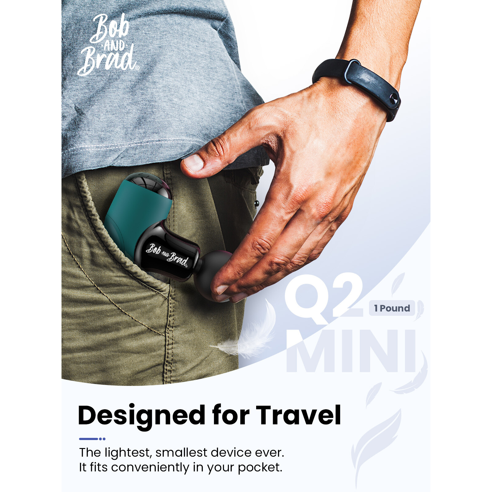 Q2 Mini Massage Gun Pocket-Sized Muscle Relax For Athletes Deep Tissue Back Neck