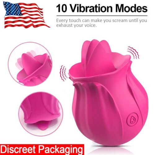 10 speed Rose Female Anniversary Female Birthday Gift Massage Tongue Licking USA