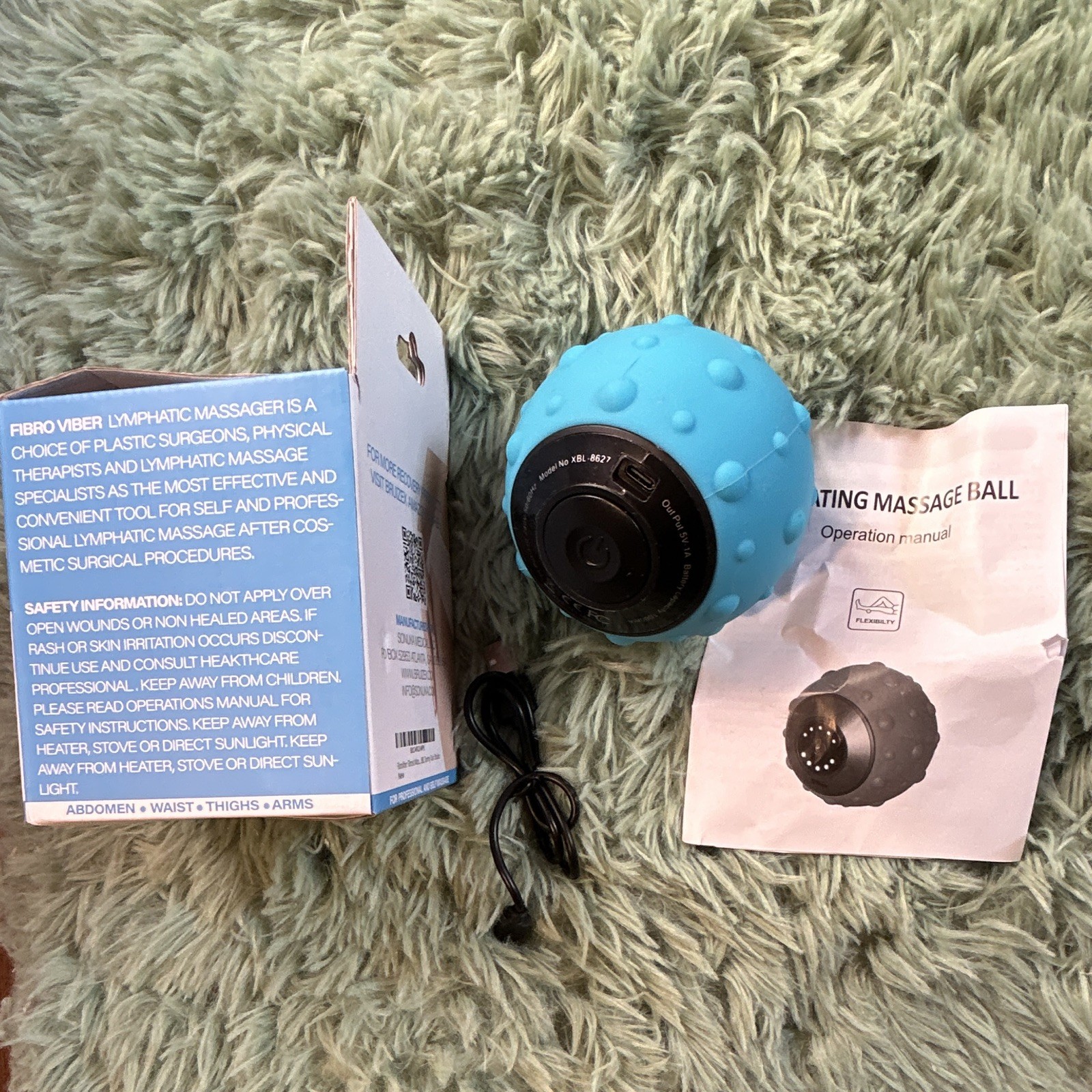 Lymphoflow by bruizex Fibro Viber Fibrosis Vibrating Massager Ball USB