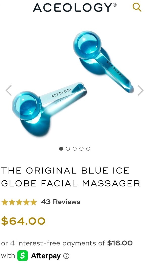 Aceology Aqua Blue Ice GlobeFacial Massager – New in Box