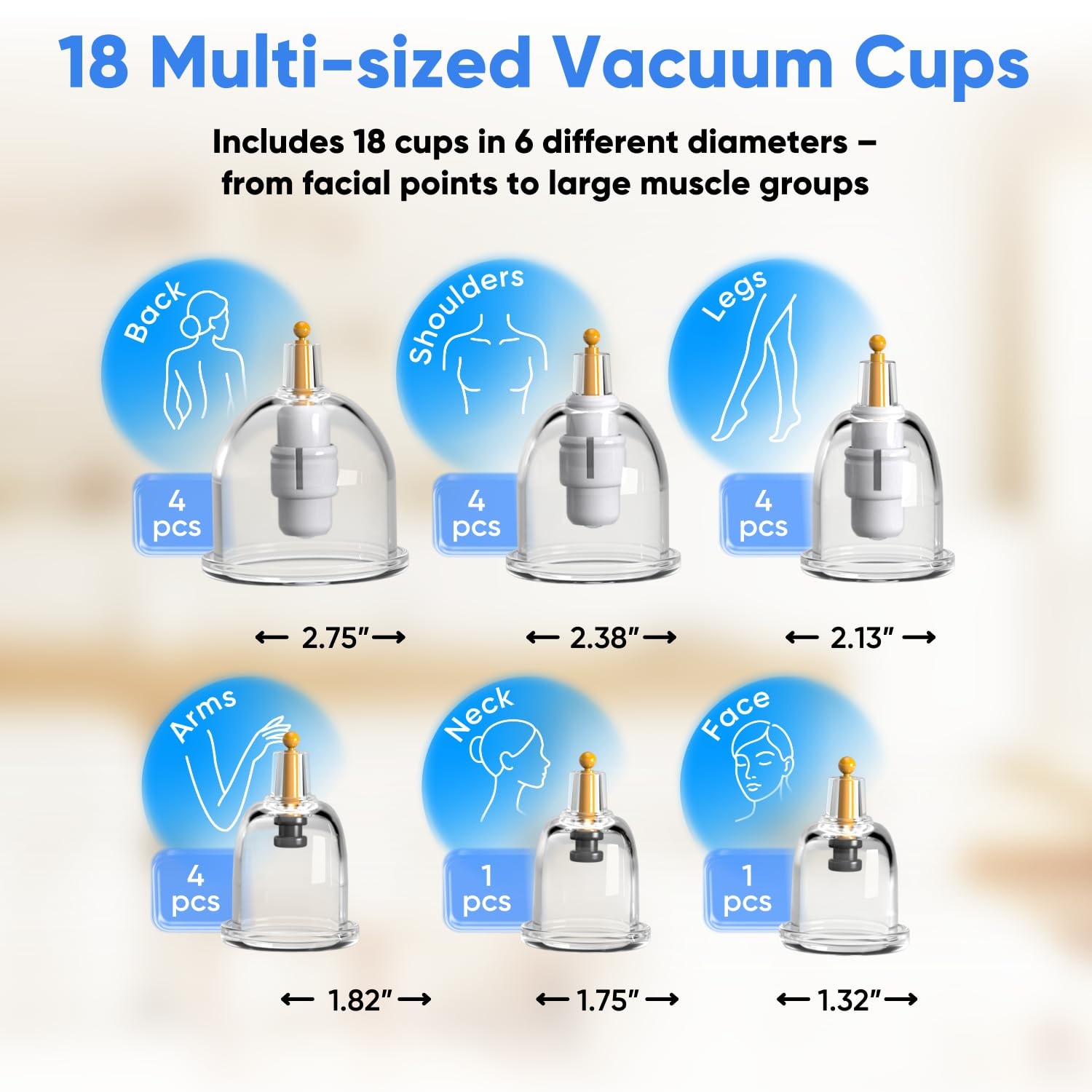 Myofascial Releaser Professional Cupping Therapy 1 Count (Pack of 1), Black