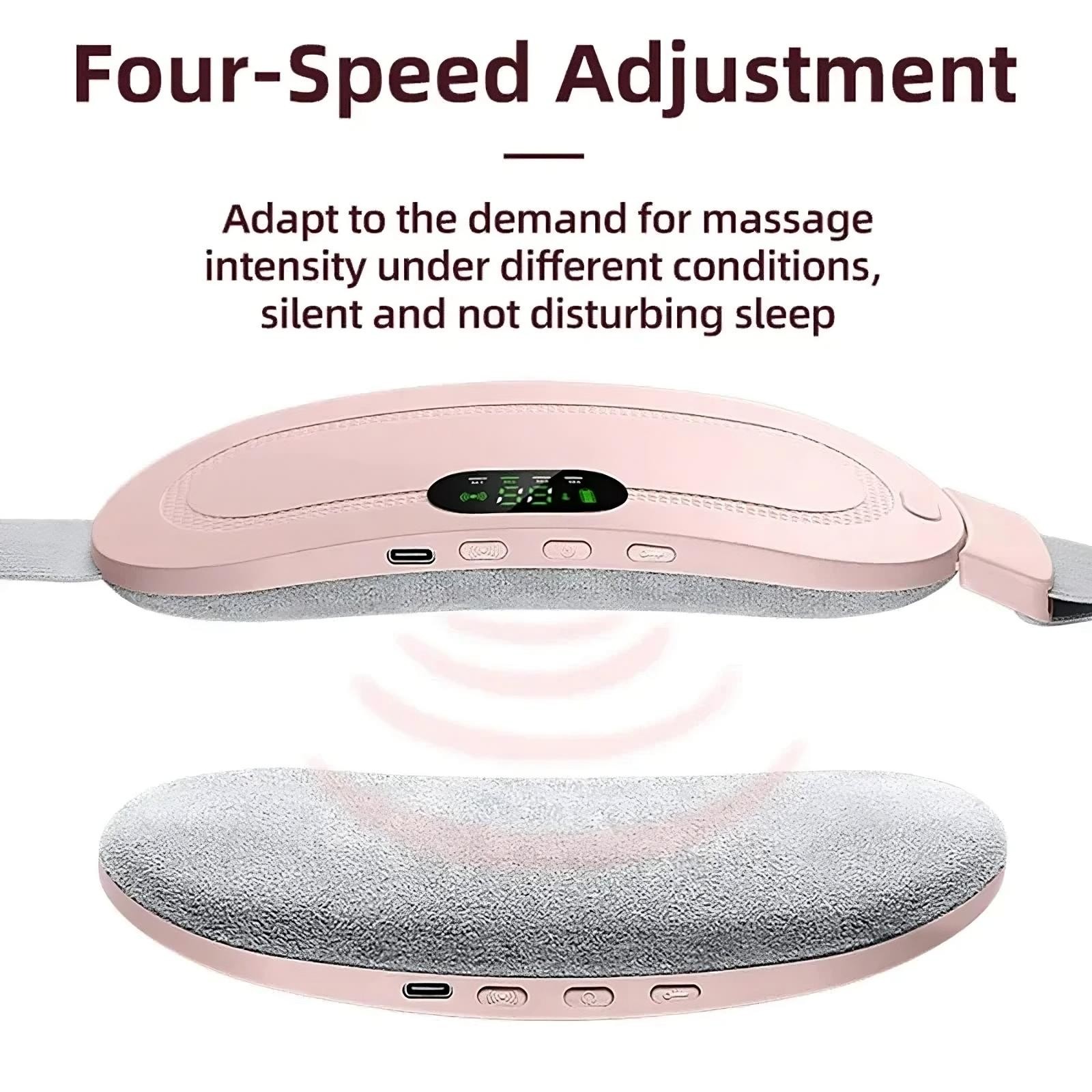 Menstrual Relief Heating & Vibration Belt Electric Massager for Waist & Abdomen