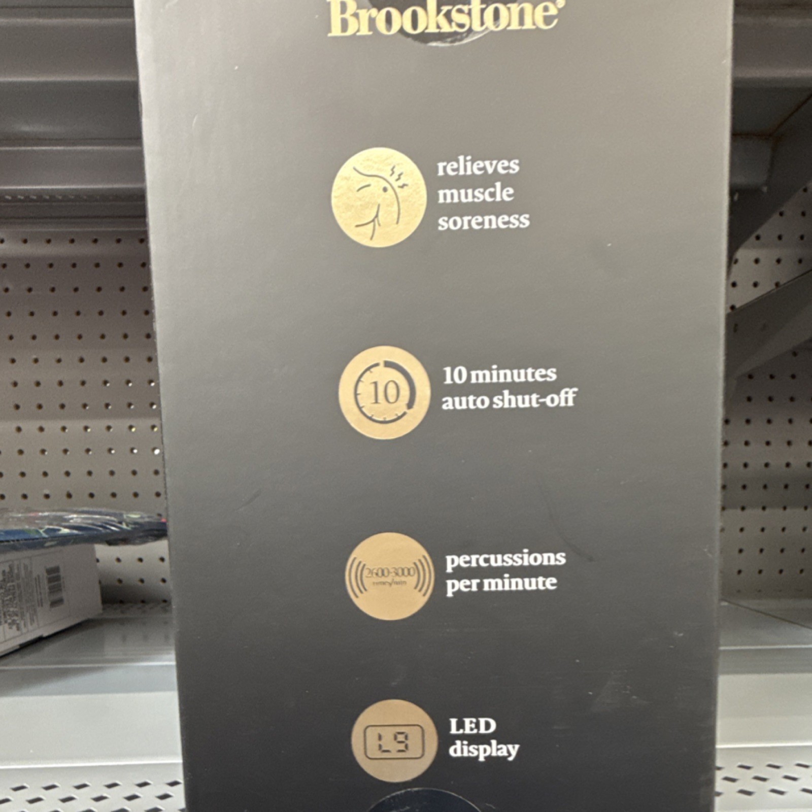 Brookstone Six Head Percussion Massager Cordless Rechargeable LED Full Body