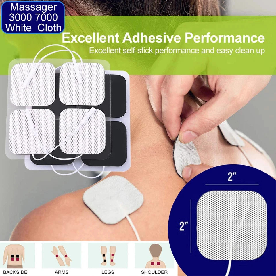 40/80 TENS Electrode Pads EMS Replacement Unit 7000 3000 2×2 Muscle Stimulator