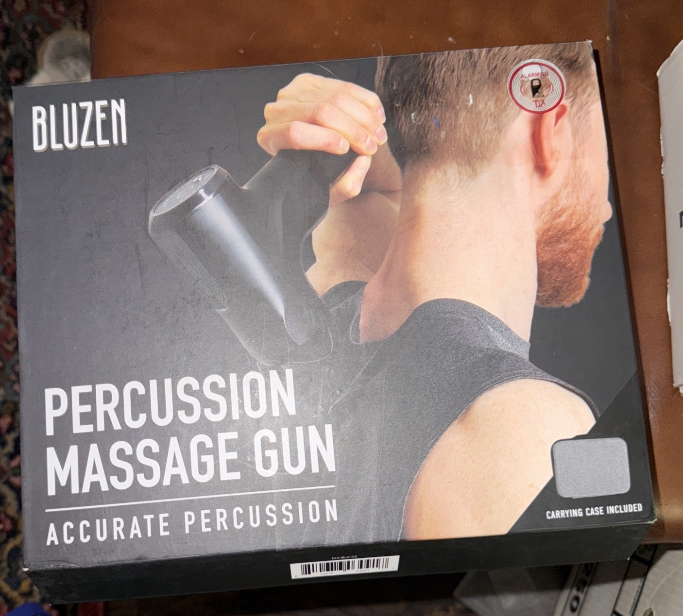 Bluzen Percussion Massage Gun W/Carrying Case Black – 4 Attachments