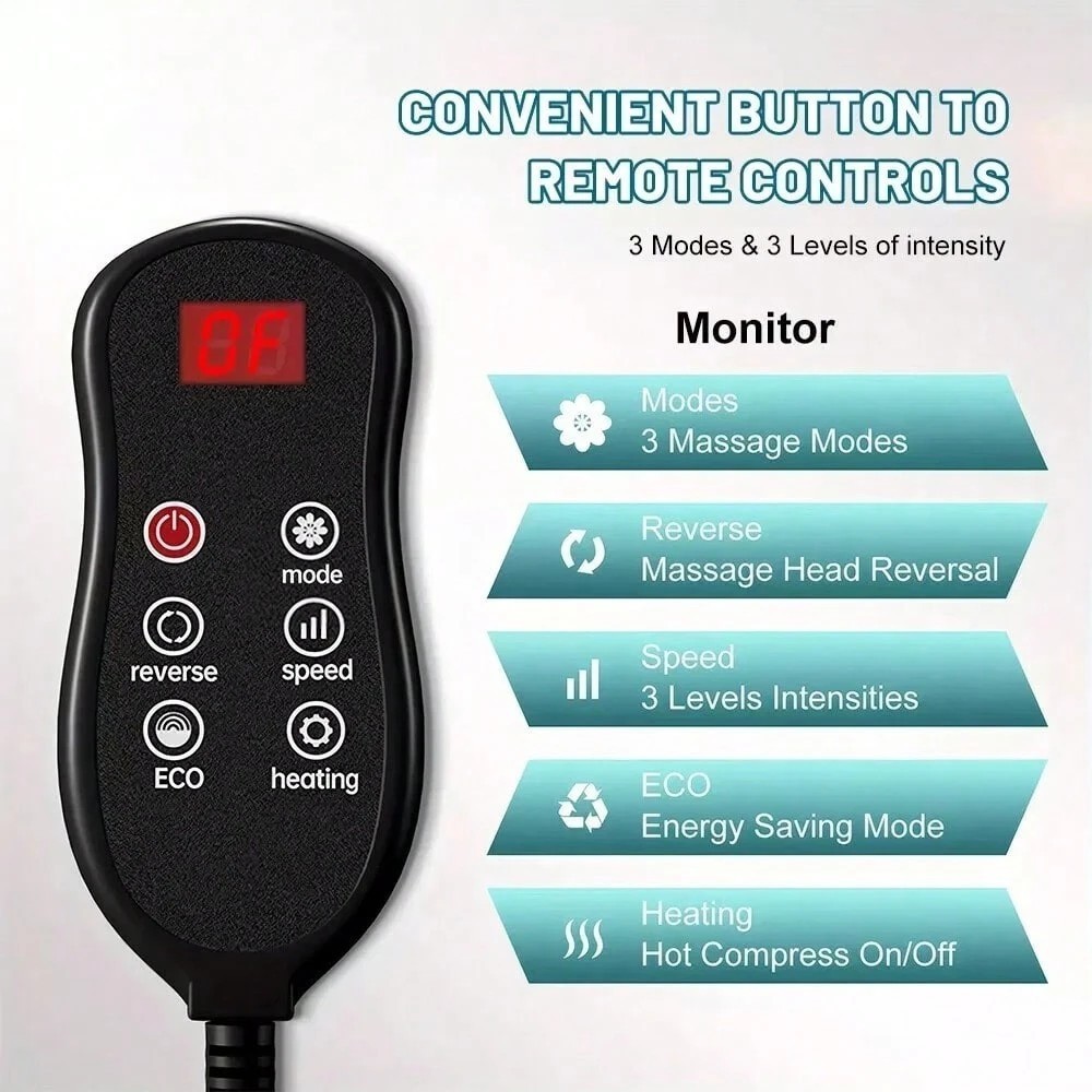 New Pro Shiatsu Foot Massager Heat Compact Calf Leg Pain Relief Relaxation