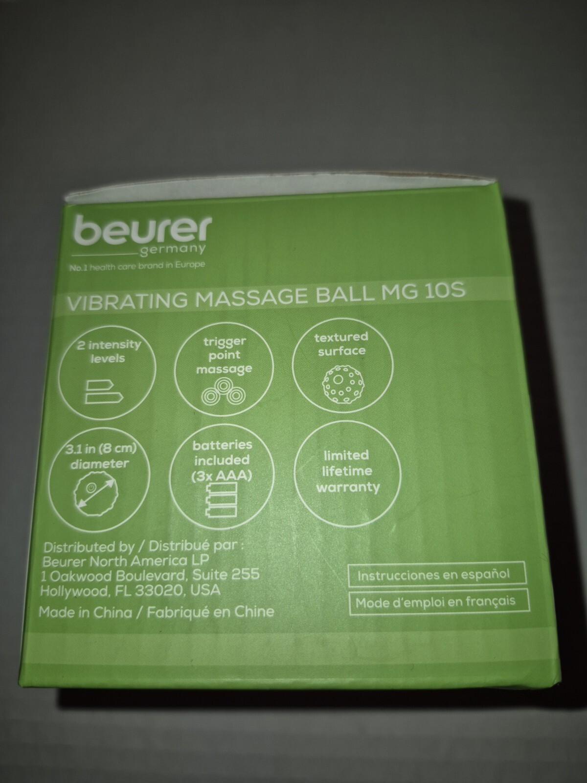 Vibrating Massage Ball Beurer 2 Levels 8cm Diameter Deep Targeted Muscle Relief