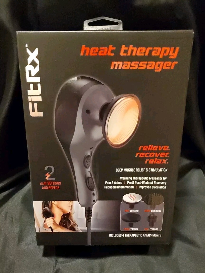 NEW Fitrx Heat Therapy Massager Handheld, Heat Therapy Body Massager 2 Speeds