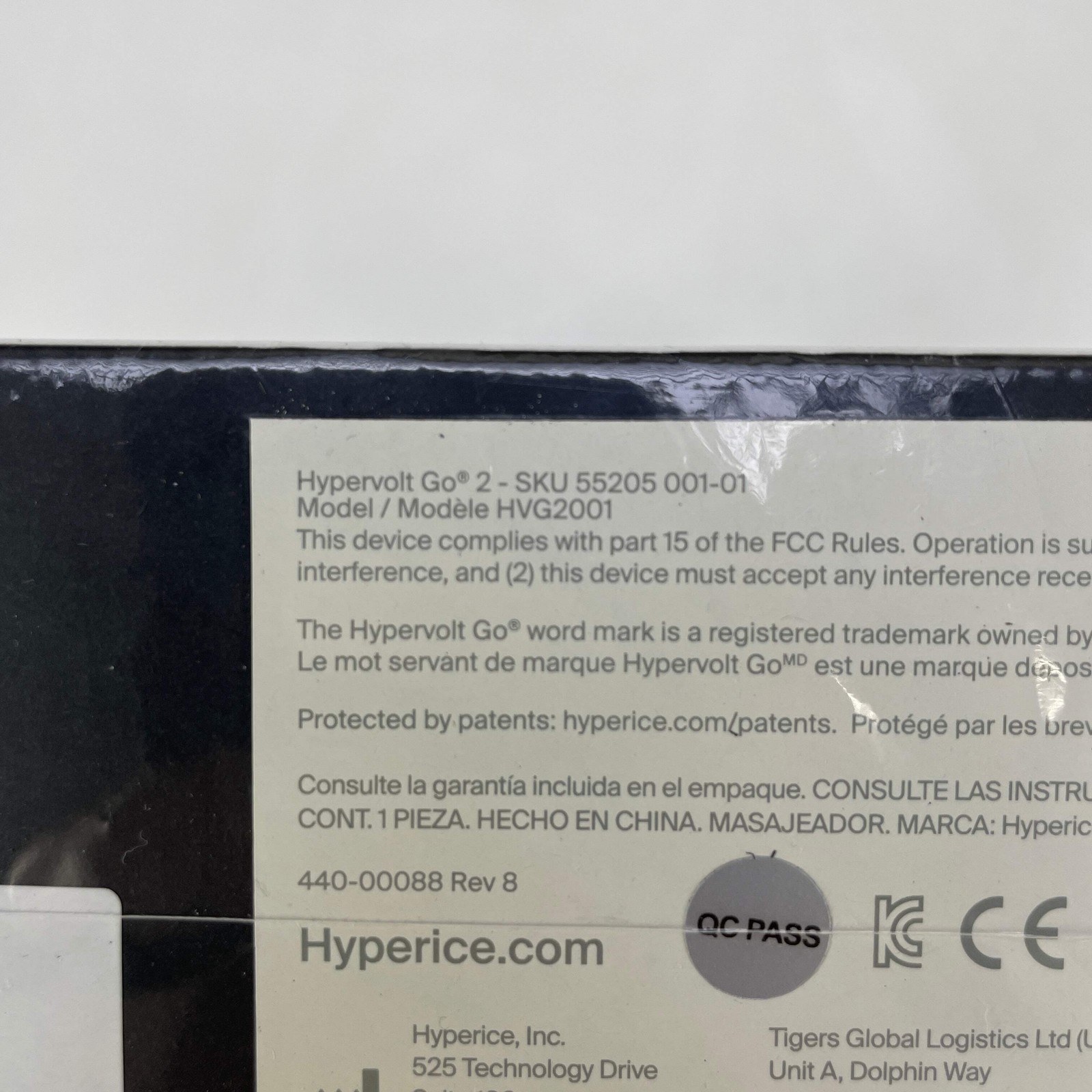 New Hyperice Hypervolt Go 2 Hand-Held Massager Black