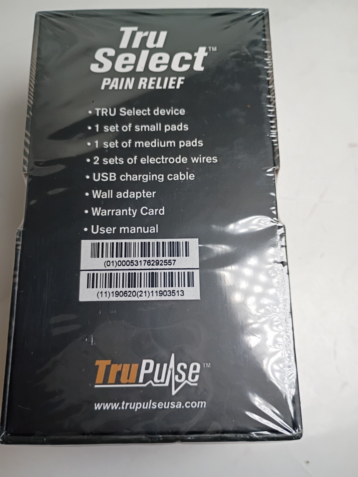 TruPulse Tru Select Pain Relief System Dual Channel TENS EMS Massager NEW SEALED