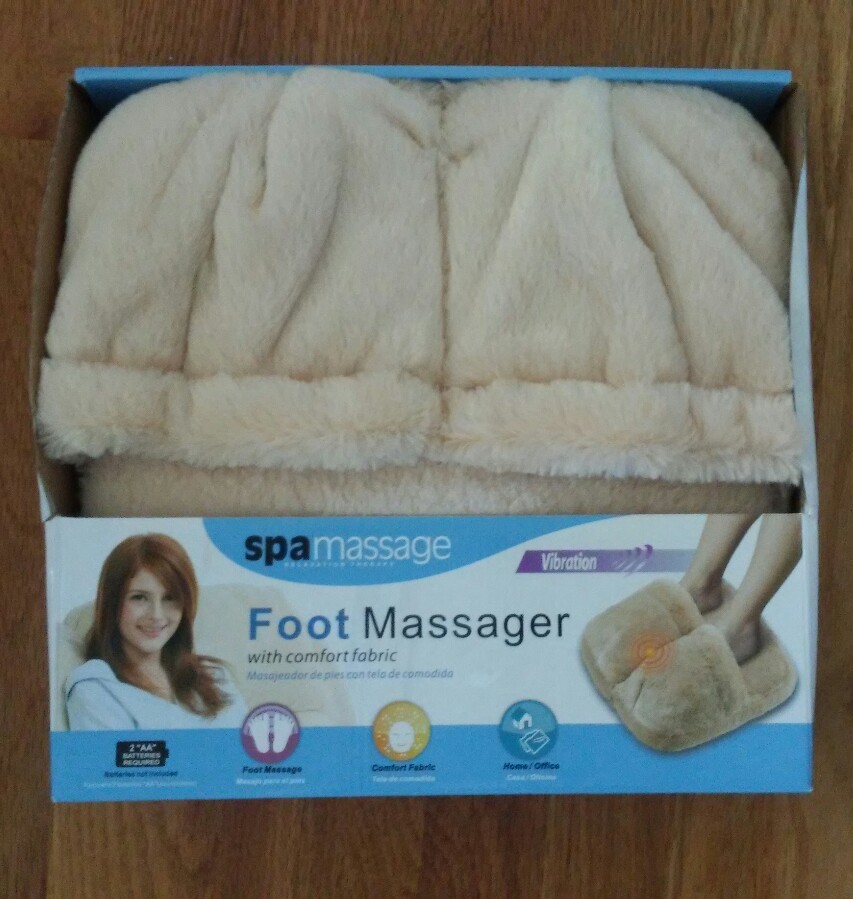 SpaMassage foot massager, beige, relaxation, foot massage, vibration, new in box