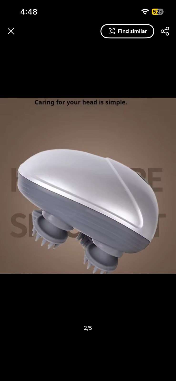 Electric Scalp Head Massager Rechargeable Deep Tissue Neck Body Pet Massager