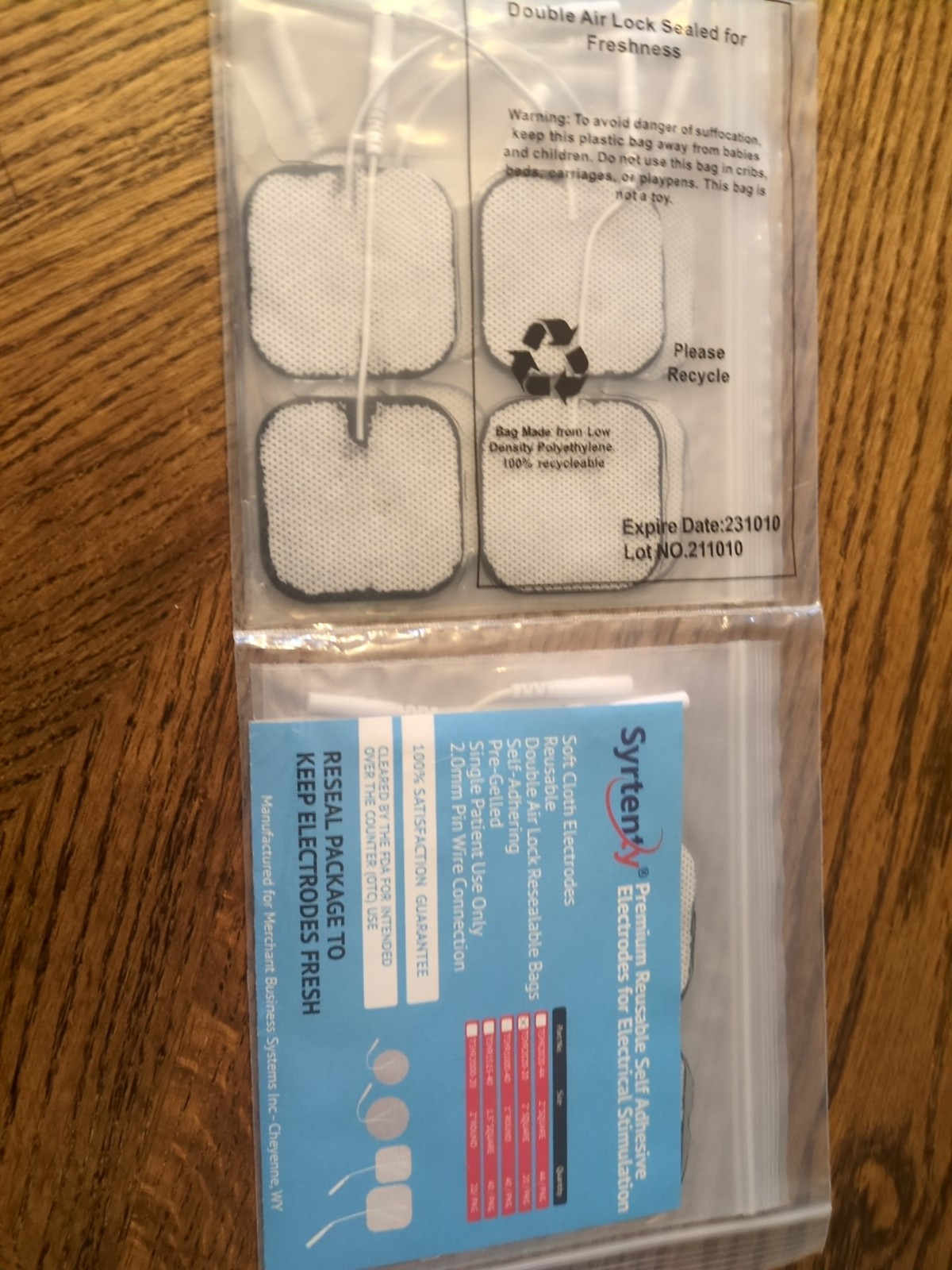 Syrtenty Soft Cloth Electrode Patches 2.0 Pin Wire Connection 2×2 20pcsFREE SHIP