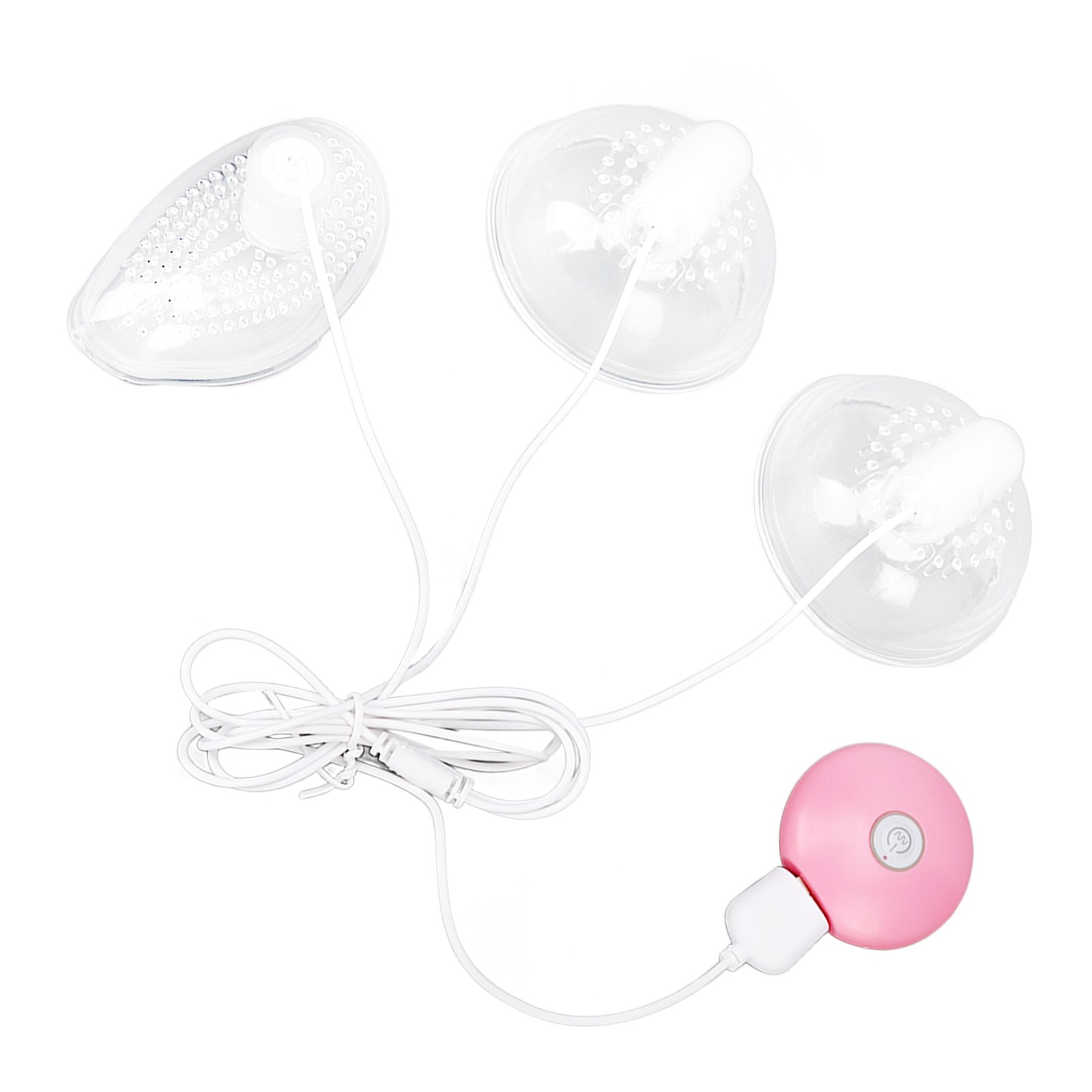 Breast Massage Machine 10 Modes 3 Heads Waterproof Soft Silicone Breast Massager