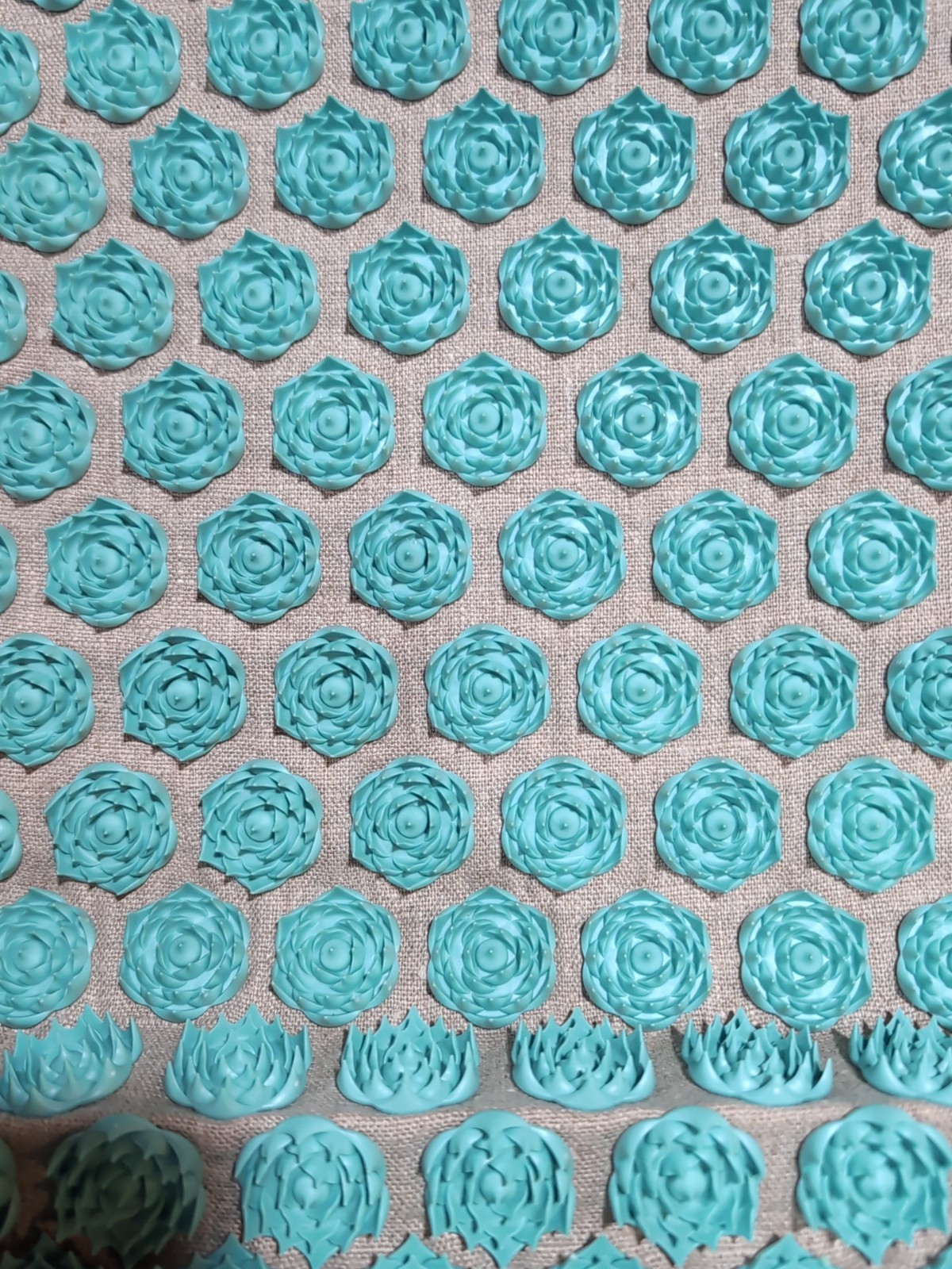 Pranamat ECO Therapeutic Acupressure Massage Mat Turquoise & Linen NIB Open Box