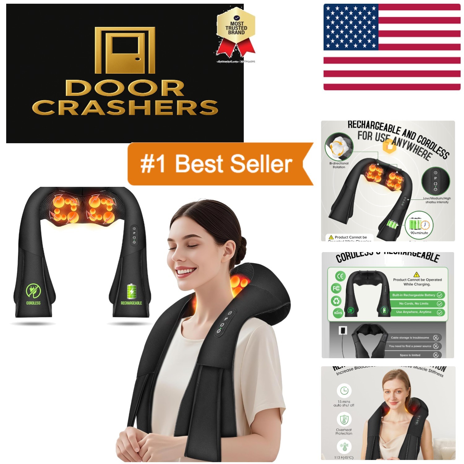 Relax Anytime with the Cordless Neck and Shoulder Massager – Ideal Gift for Dad