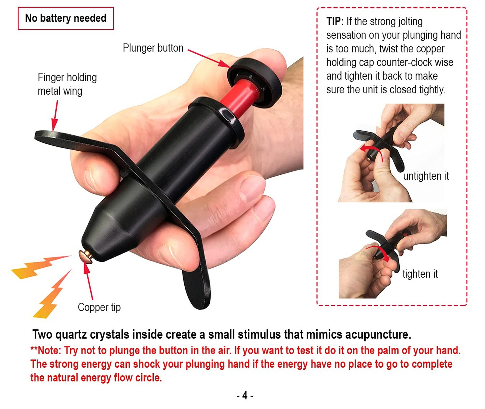 Trigger Point Stimulator Tool – Electric Current Sensation with No Needles No…