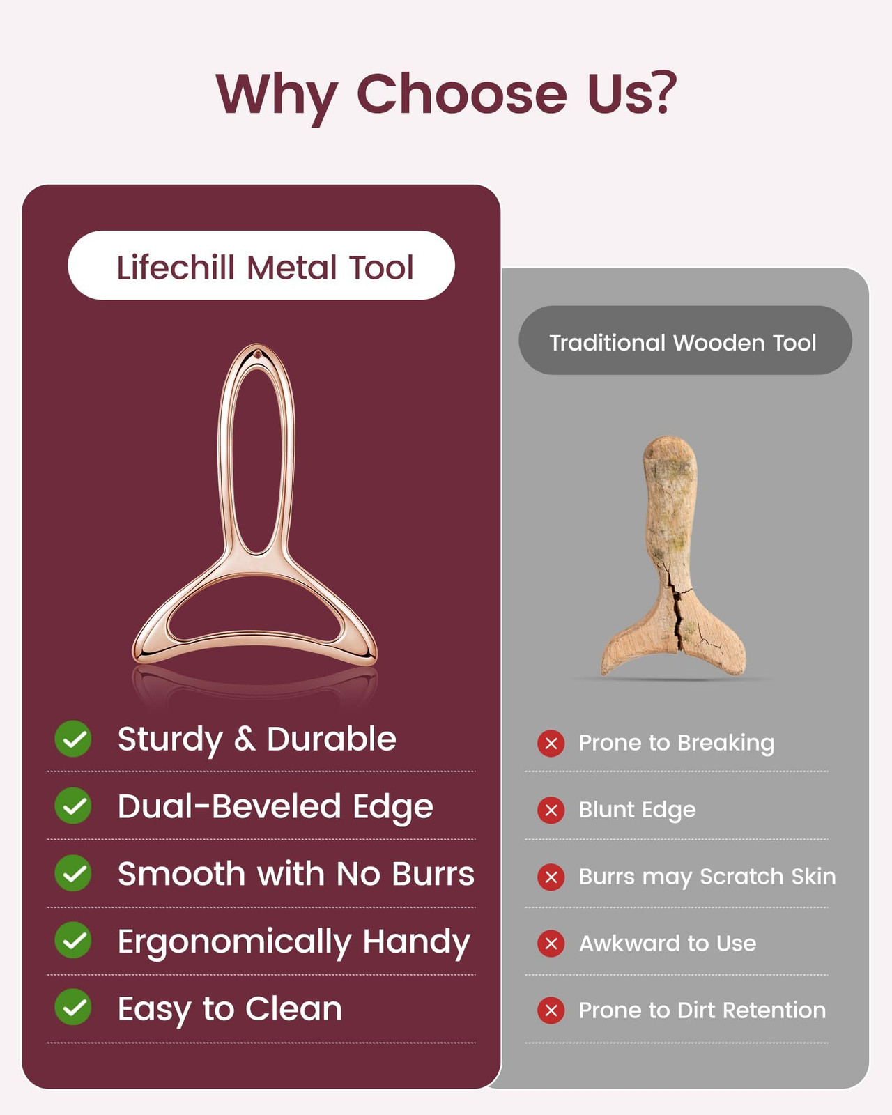 lifechill Lymphatic Drainage Massager & Anti Cellulite Massage Tools M, Gold