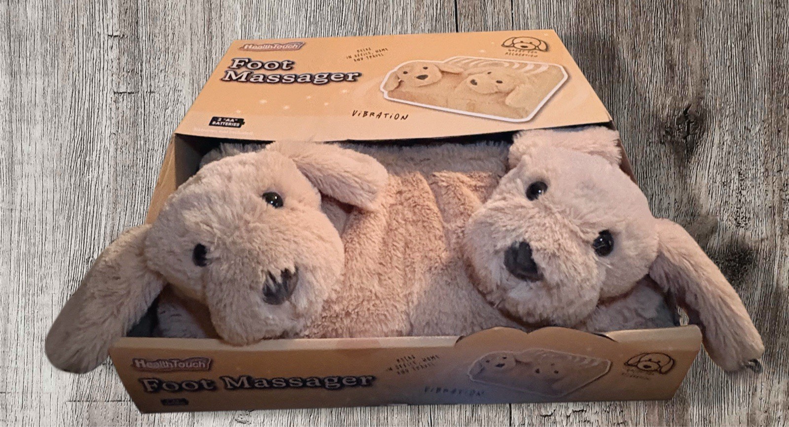 Health Touch Puppy Dog Foot Massager Vibration Home Office Travel NEW in Box