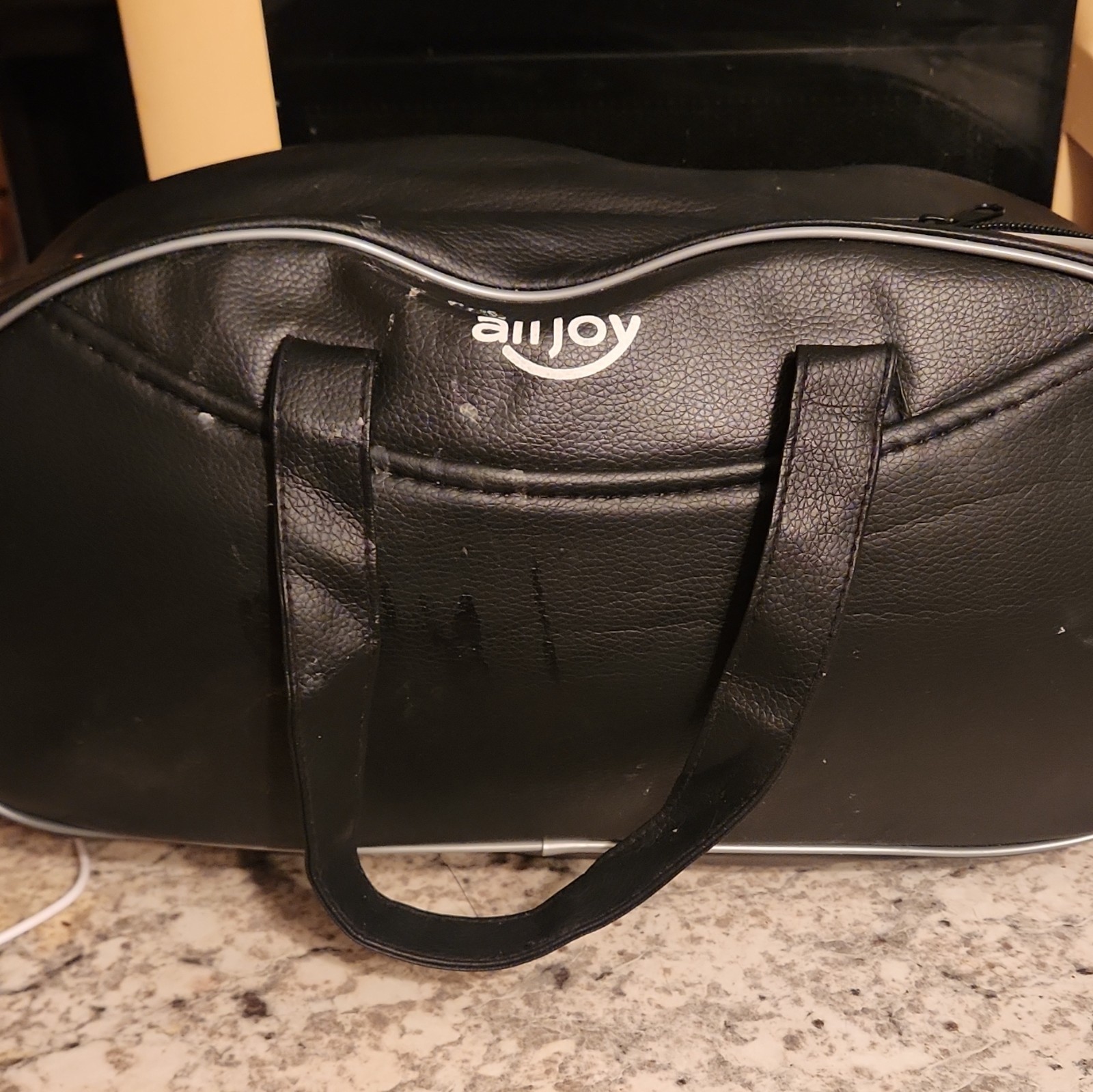 alljoy Heated Neck & Shoulder Massager for Neck Back Shoulder, Black Leather