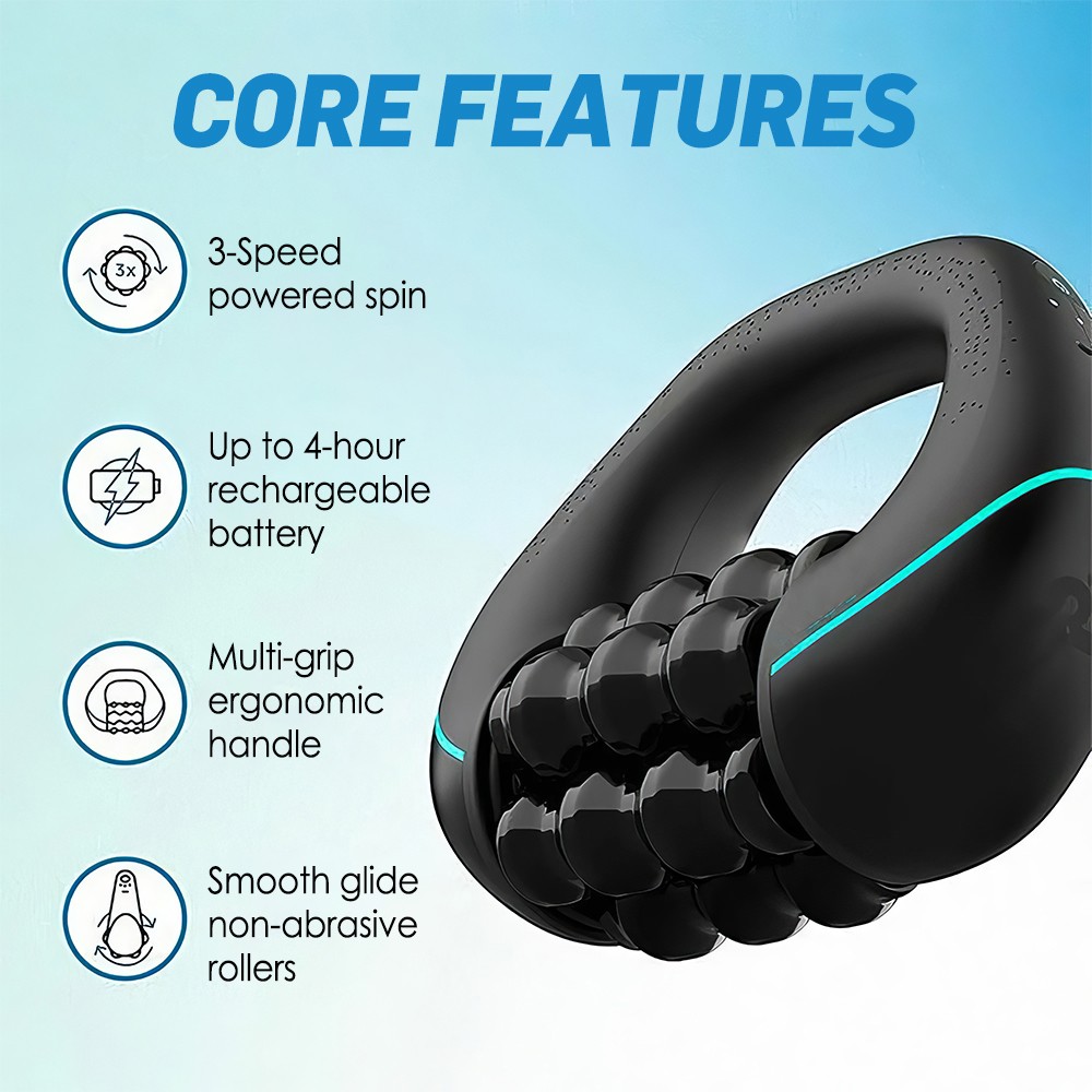 Rechargeable Electric Massage Roller 3 Speeds Portable Muscle Relief Massager US