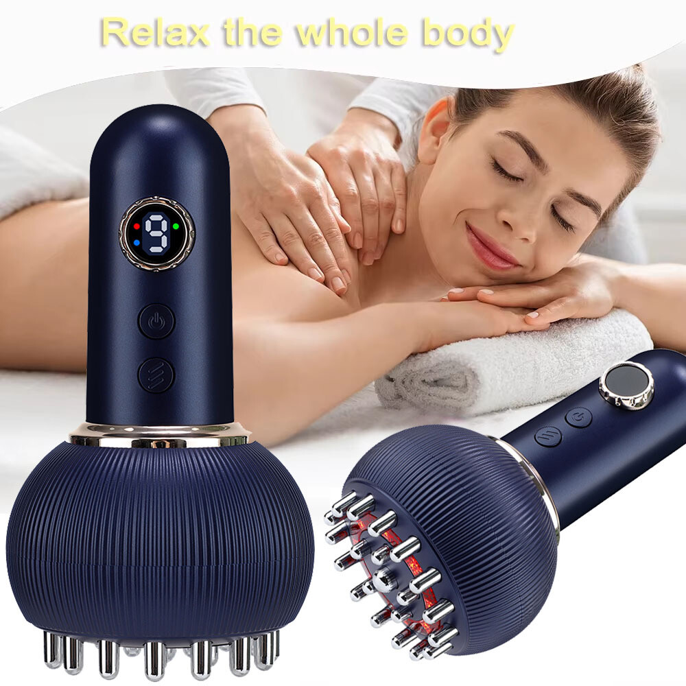 Electric Lymphatic Drainage Machine Meridian Massage Brush for Anti-Cellulite