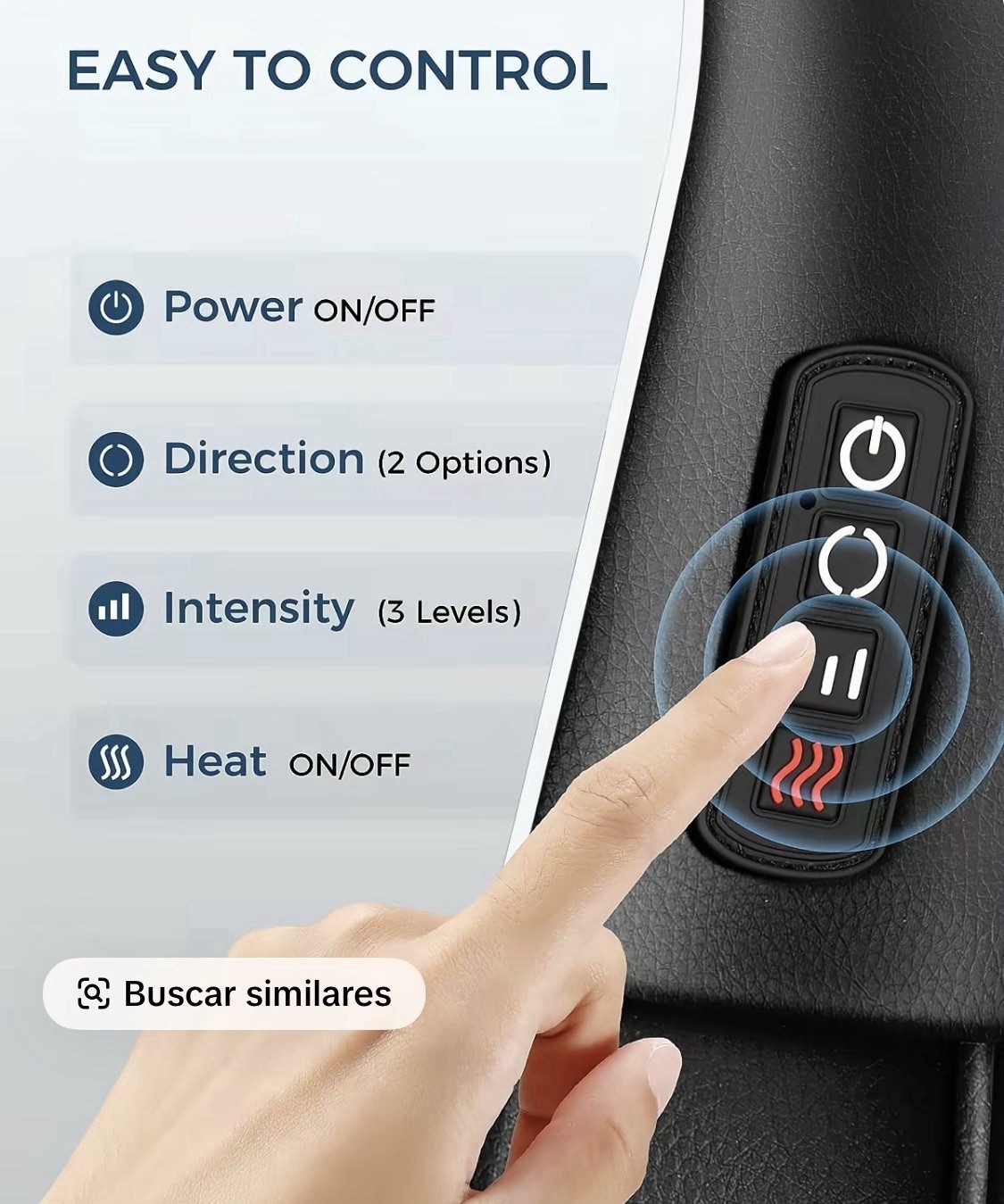CIIJOY Shiatsu Neck & Shoulder Massager w/ Heat, Kneading, 4 Heads, Black