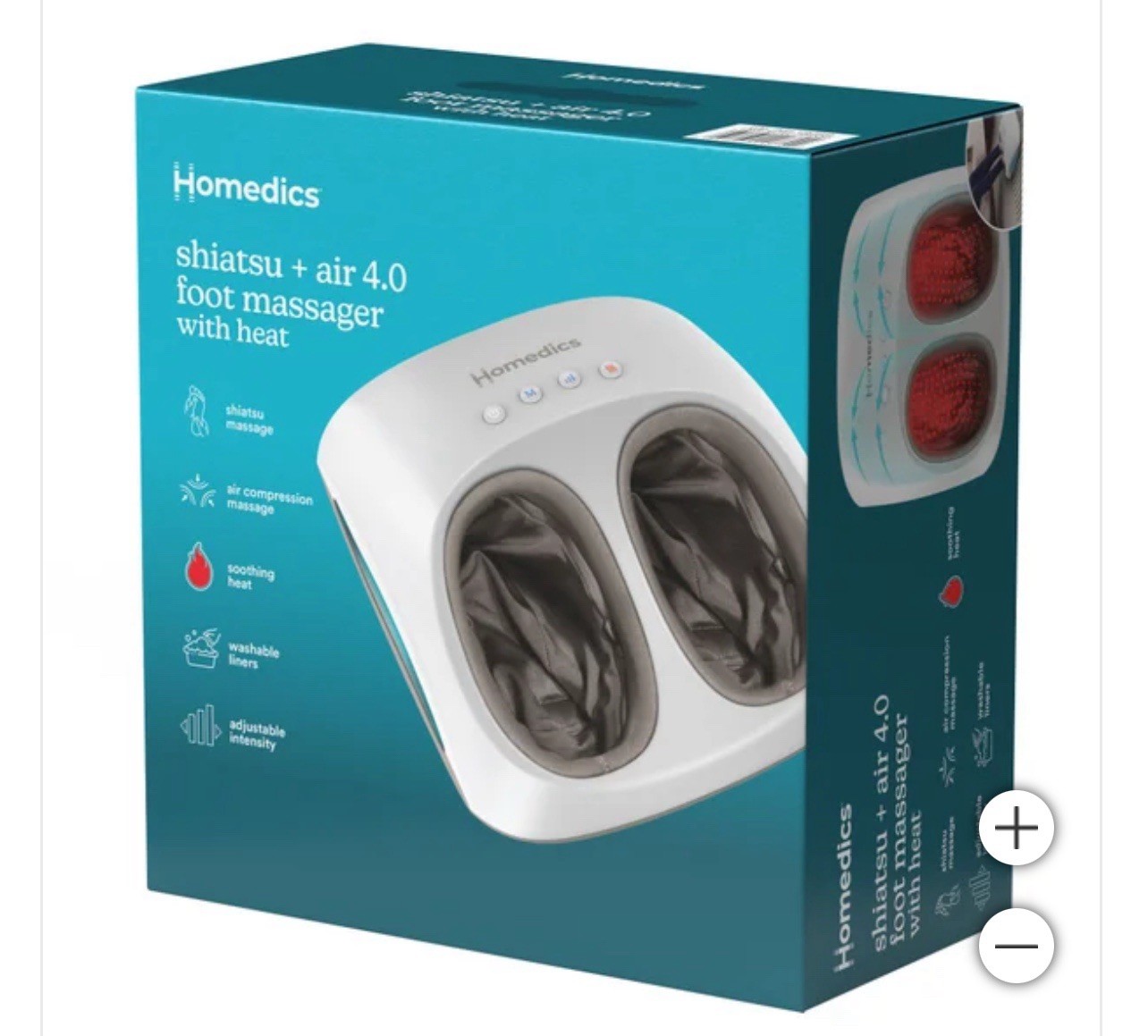 Homedics Shiatsu + Air 4.0 Foot Massager with Heat Massage