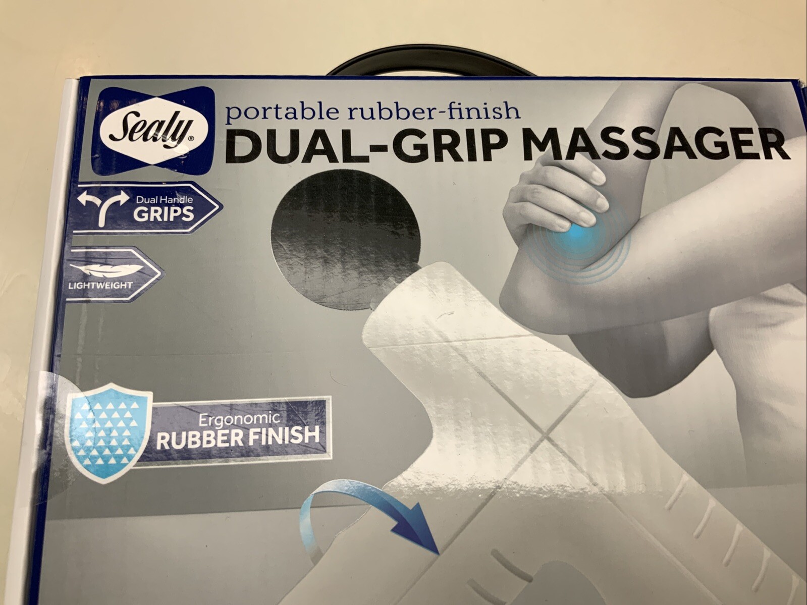 Sealy Dual-Grip Massager. Ergonomic Rubber Finish