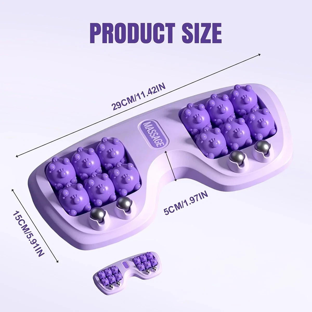 Dual Foot Massager Roller Foot Massage Plantar Fasciitis Relief Stress Relief US