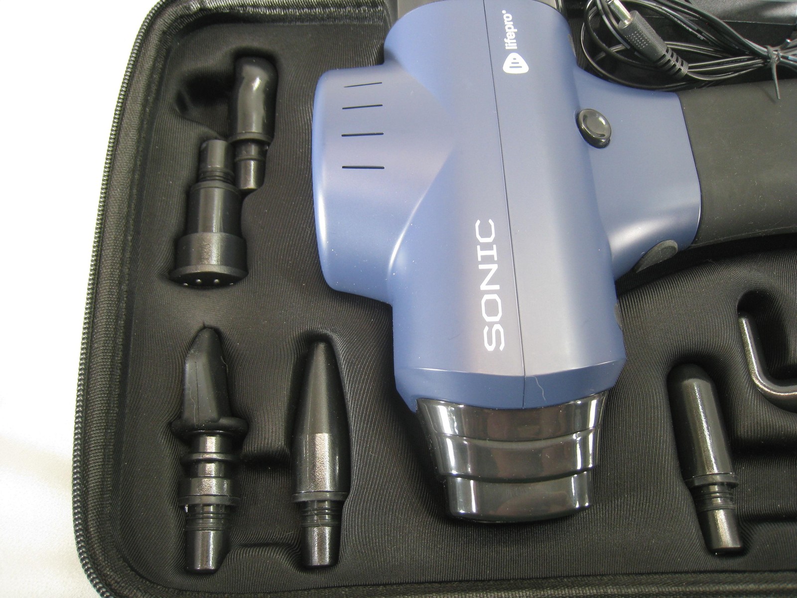 Lifepro Sonic Percussion Massage Gun Deep Tissue Therapy Kit Case Attachments