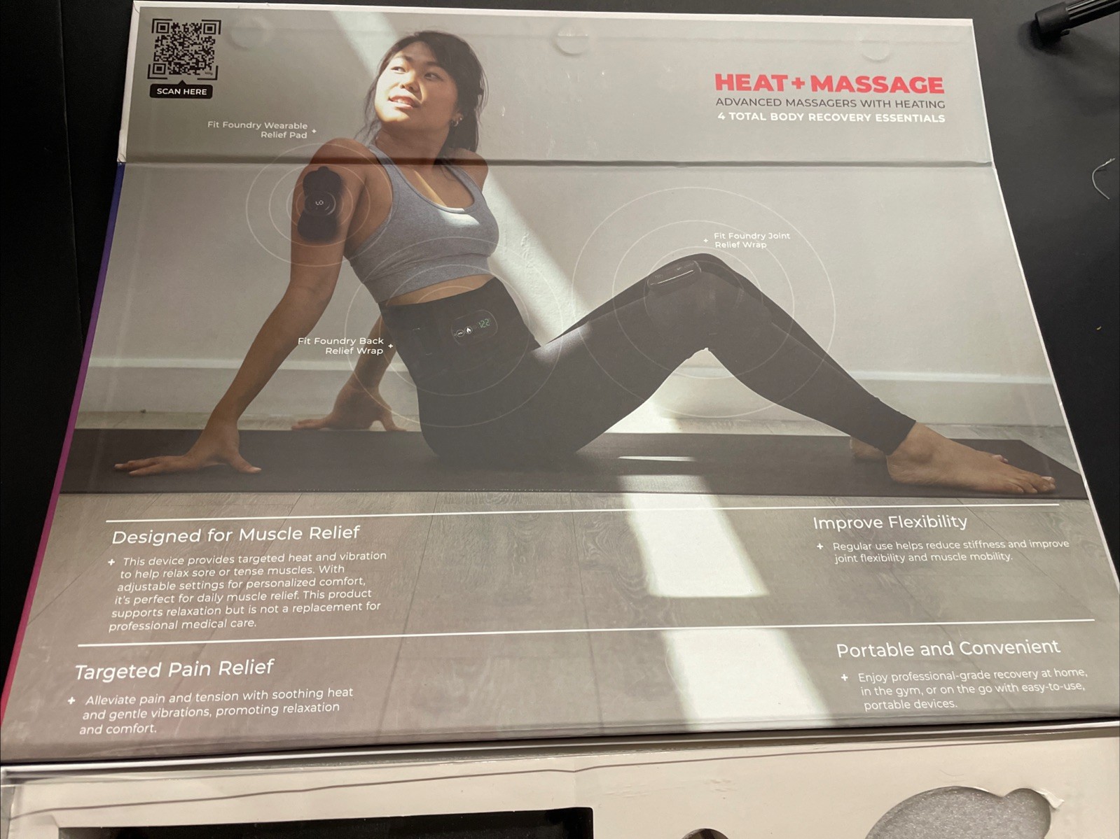 Fit Foundry 4-in-1 Heat & Massage Recovery Pack for Relief (Missing Pieces)