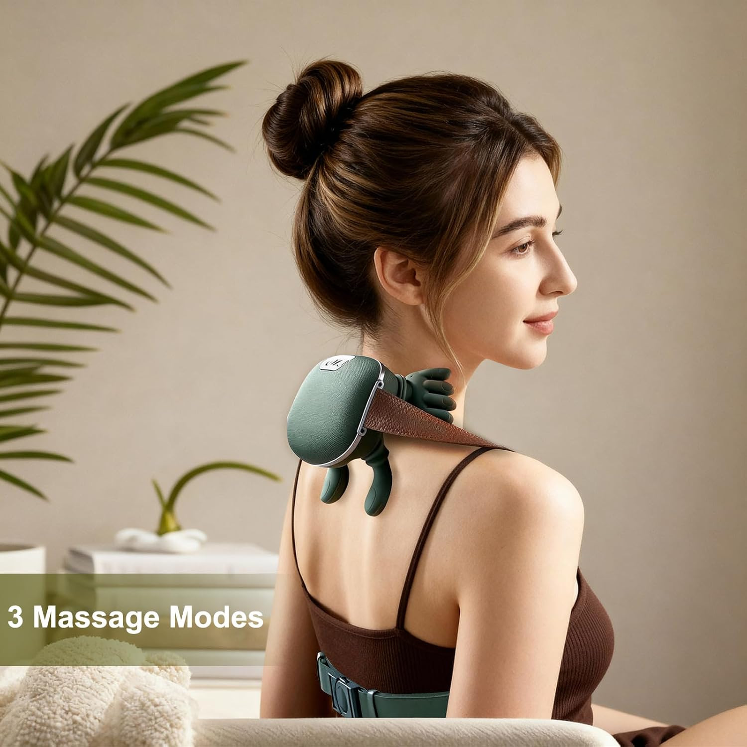 Neck Massager, Shiatsu Neck and Back Massager with Heat, 4D Kneading Simulated H