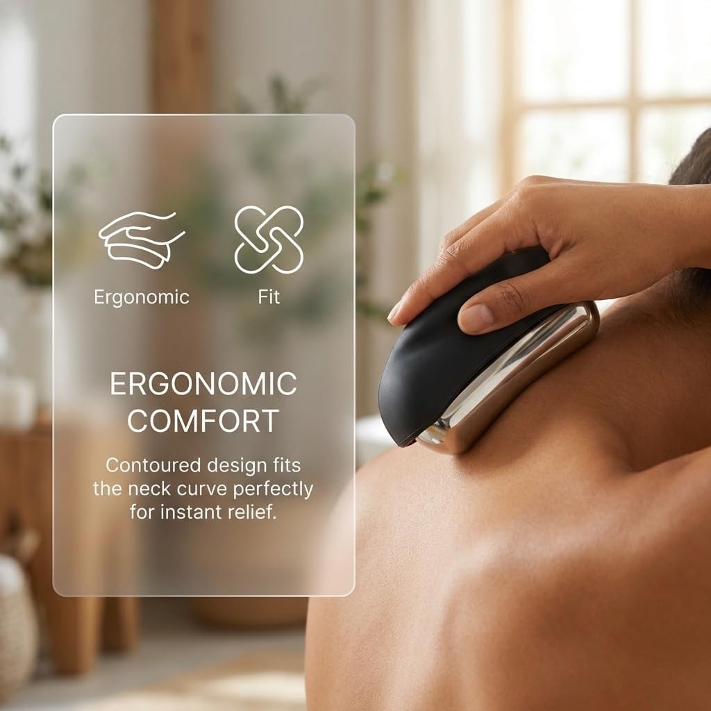 Cooling Deep Tissue Massage Roller Ergonomic Handle 360° Easy-Glide