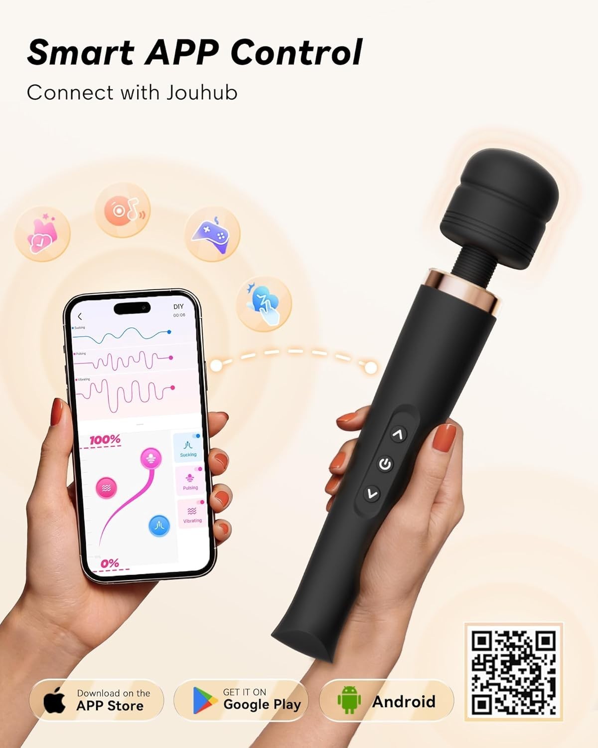 Personal Massagers Woman – Advanced AI-Sync App Massager, Waterproof Body Mas…