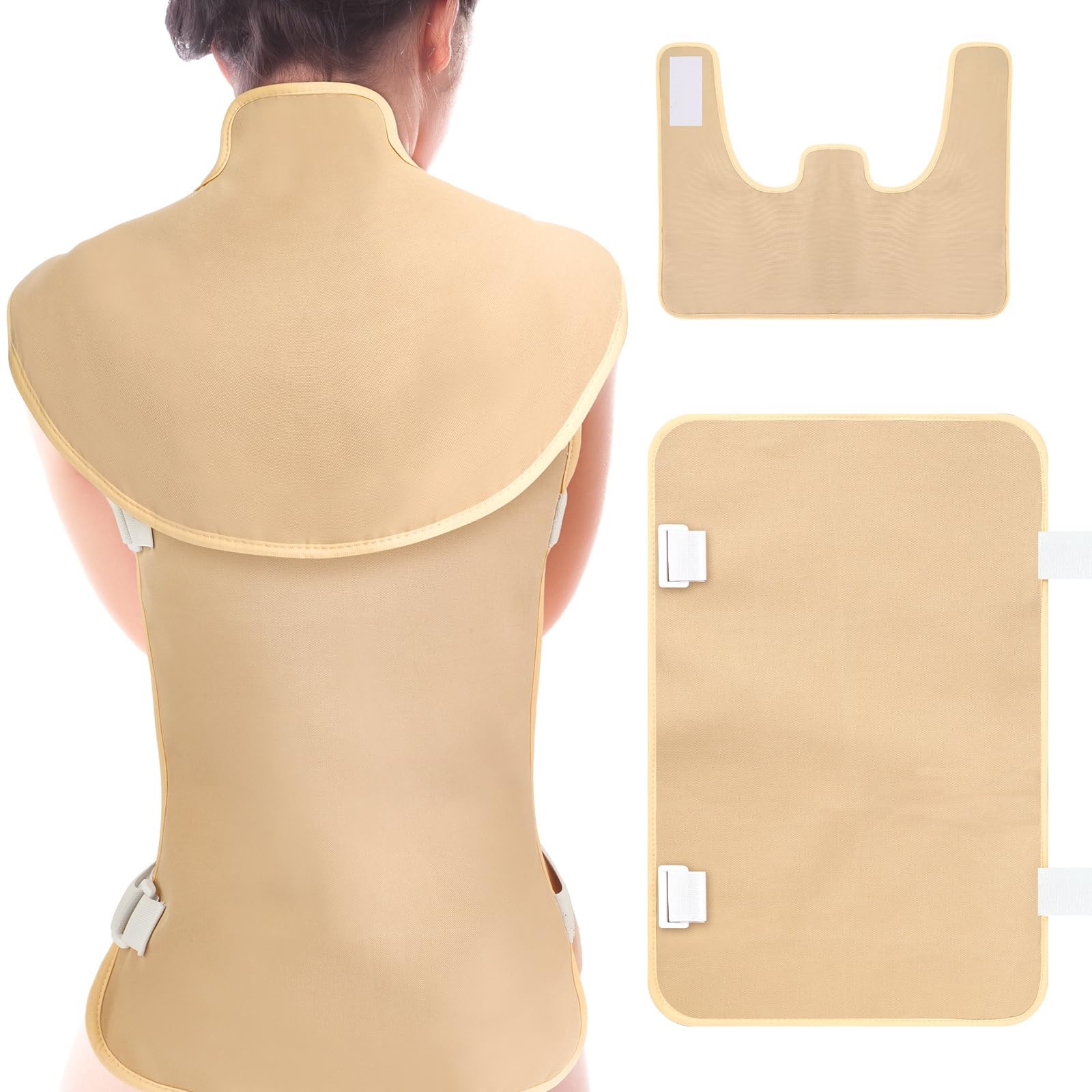 2 Pcs Shoulder Castor Oil Pack Wrap Flannel Cotton Castor Oil Packs with Back…